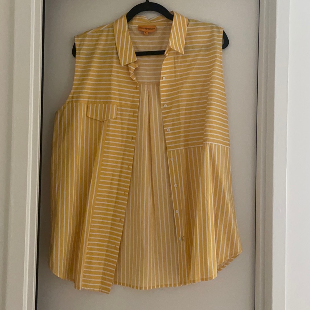 Roberta Freyman Sleeveless Button Down